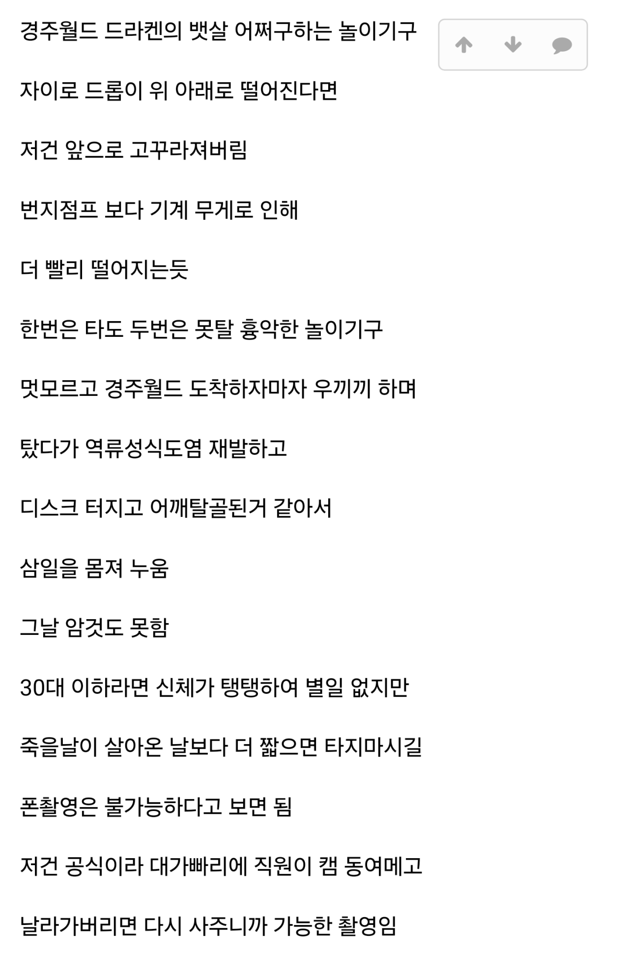 진짜 뒤지라고 만든 놀이기구